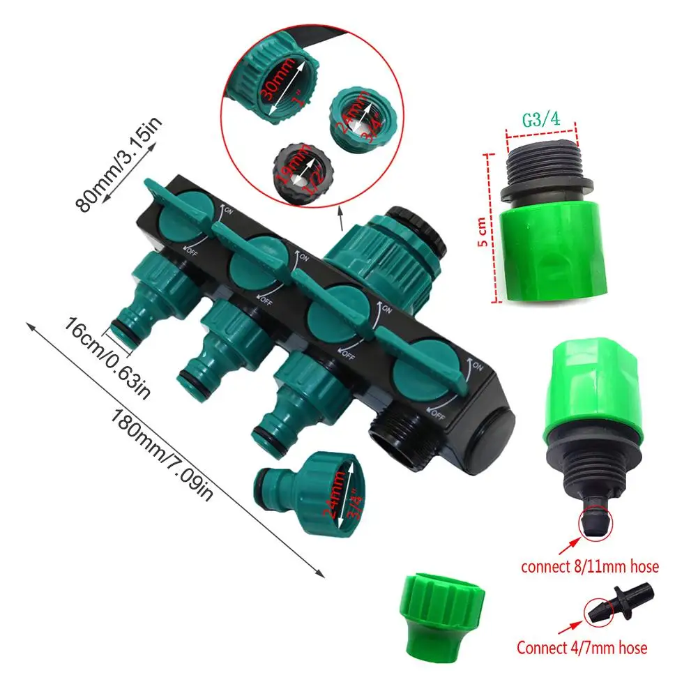 Четырехходовой водоотделитель садовые инструменты водопроводное соединение