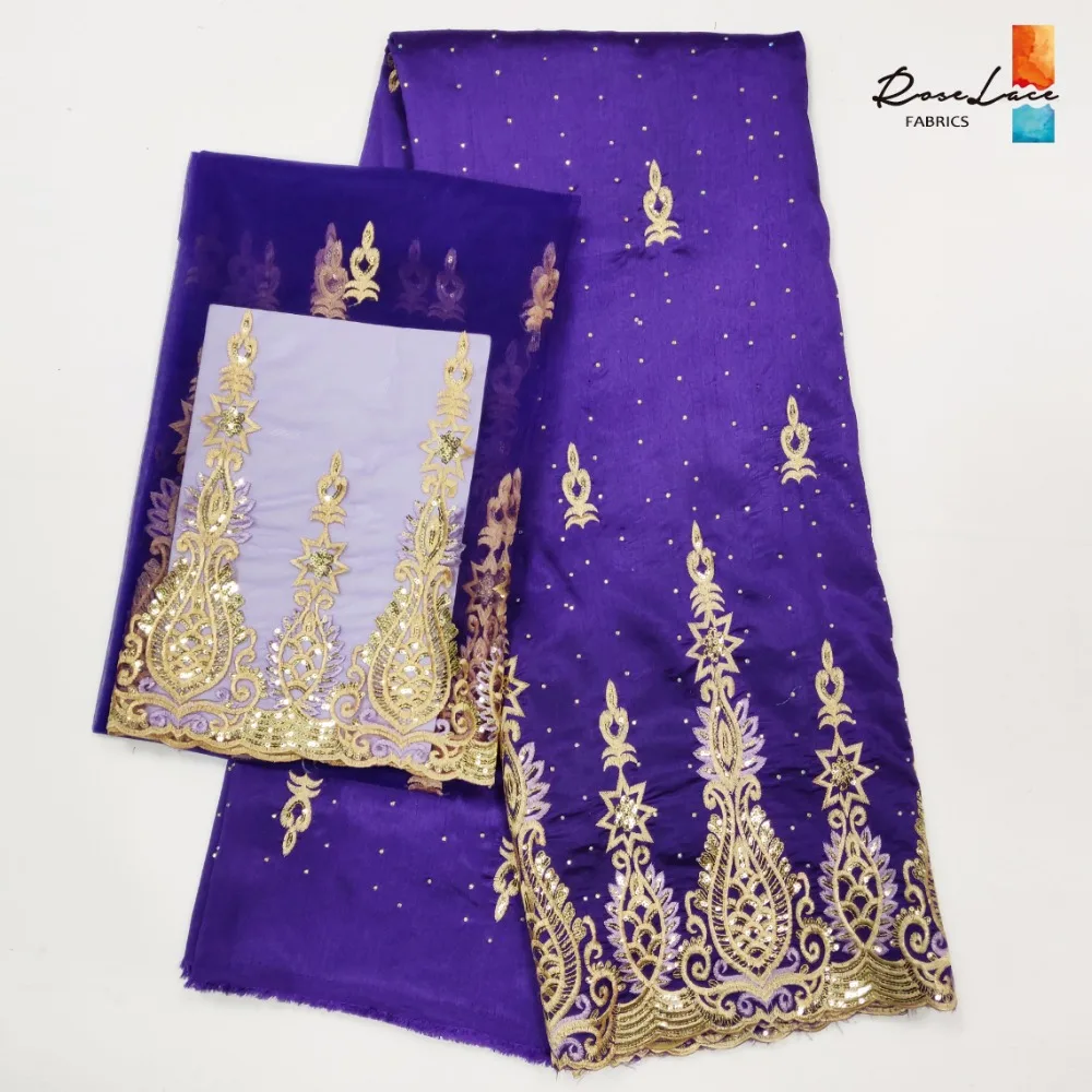 Стразы Африканский Джордж кружевная ткань с 2 ярдами Сетчатое кружево для блузки