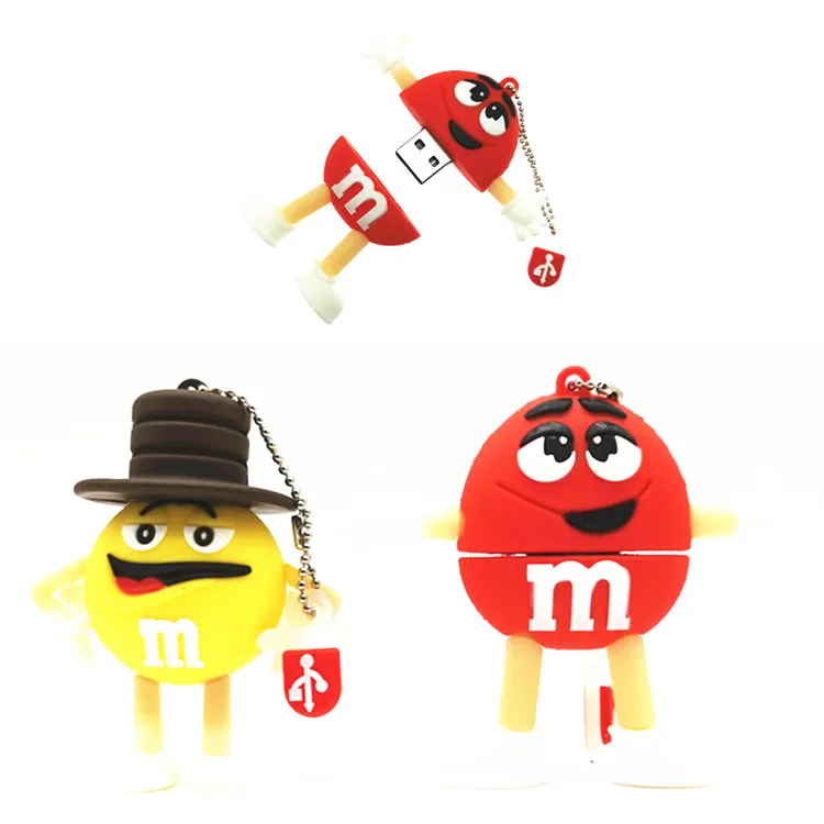 USB Flash Drive Cartoon MM Rainbow Mini Beans 4GB 8G 16G 32G Memory Stick PenDrive 64G U Disk | Компьютеры и офис