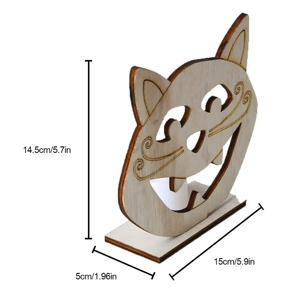 Новинка 2019 деревянный Хэллоуин трафарет в виде кошки с свечи светодиодный лампы