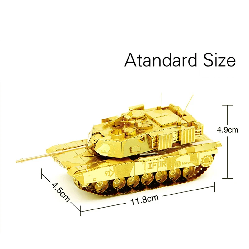 Microworld 3D металлические модели M1 Abrams Танк модель DIY лазерная резка головоломка