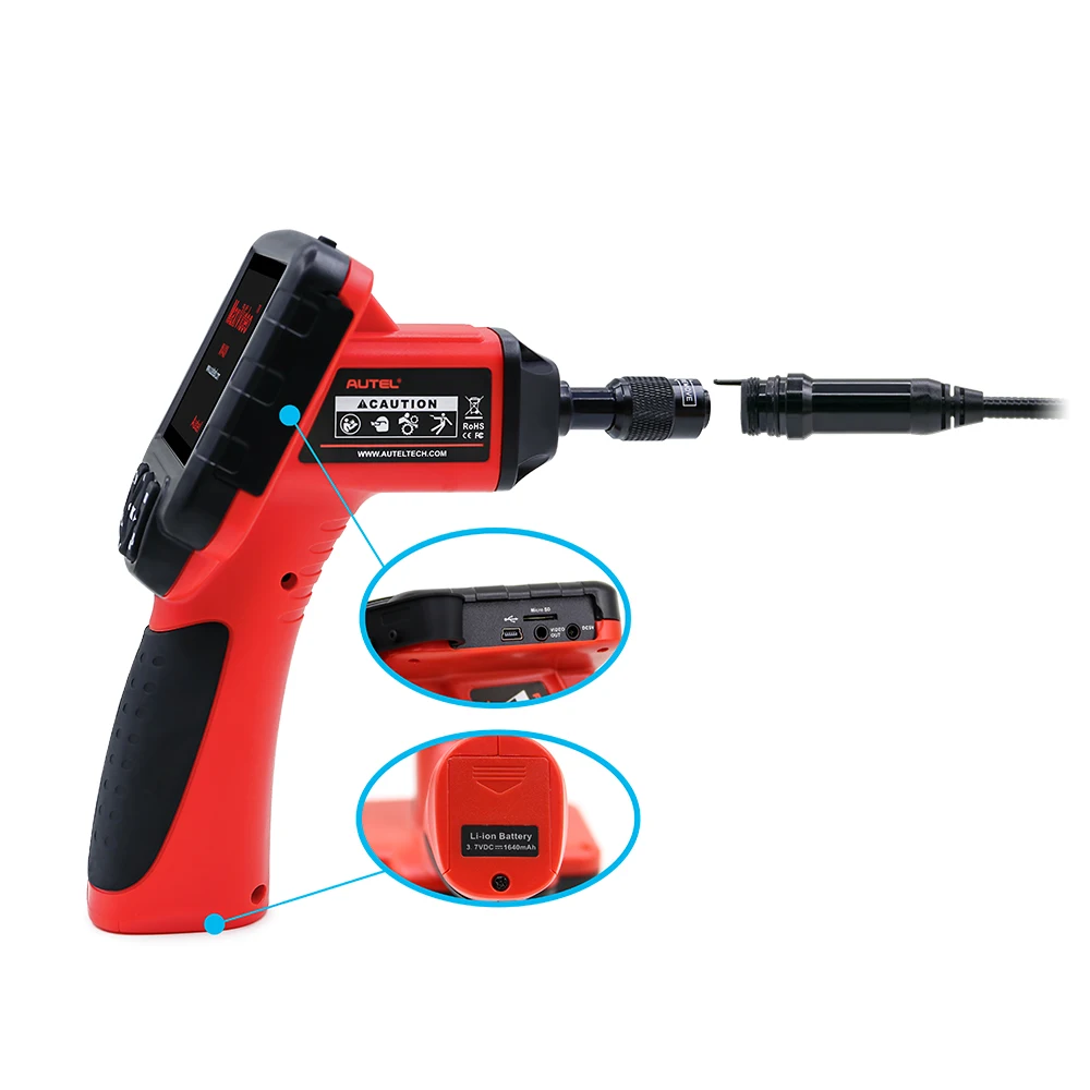 AUTEL MV400 Maxivideo MV400 8,5 мм цифровой видеоскоп изображение головы Инспекционная камера диагностический инструмент OBD2 obd Код считыватель eobd сканирования