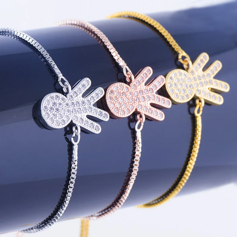 

Supplies For Jewelry Cute Zircon Boy Charms Bracelet For Women Men Handmade Copper Square Chain Friendship Bracelet Diy Pulseras