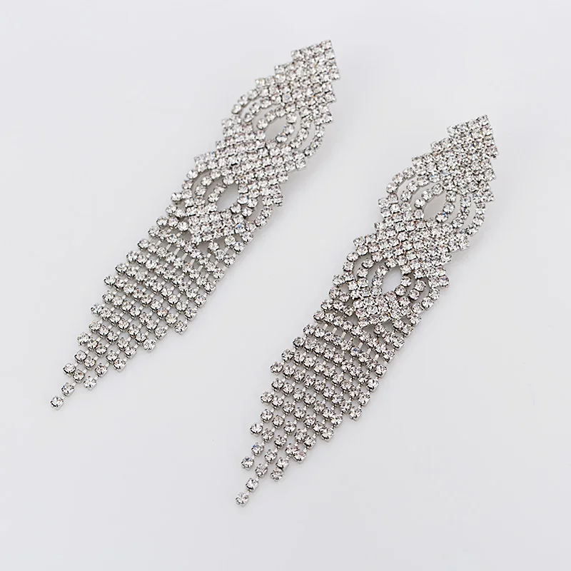 Модные новые серьги-подвески с серебряным покрытием для женщин Свадебные