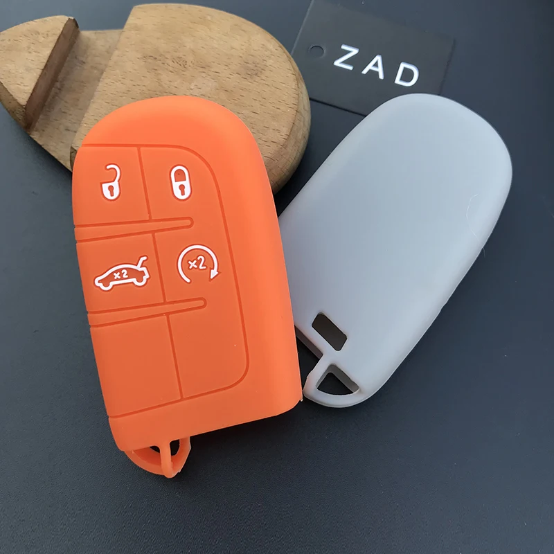 ZAD силиконовый чехол для автомобильного ключа защитный JEEP Dodge Chrysler FIAT Smart Remote 4
