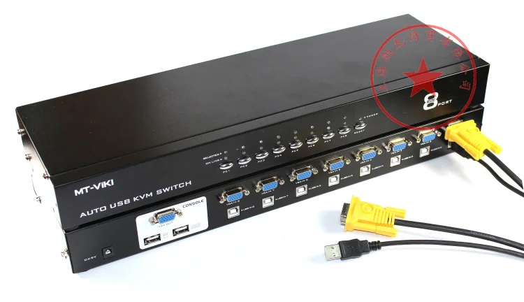 Автоматический квм переключатель с 8 портами USB 2 0 кабелями синхронный режим