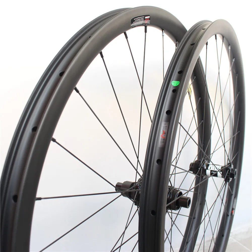 Новинка 2019 29er Углеродные MTB колеса XC 33 мм бескамерные для горного велосипеда 28H 32H