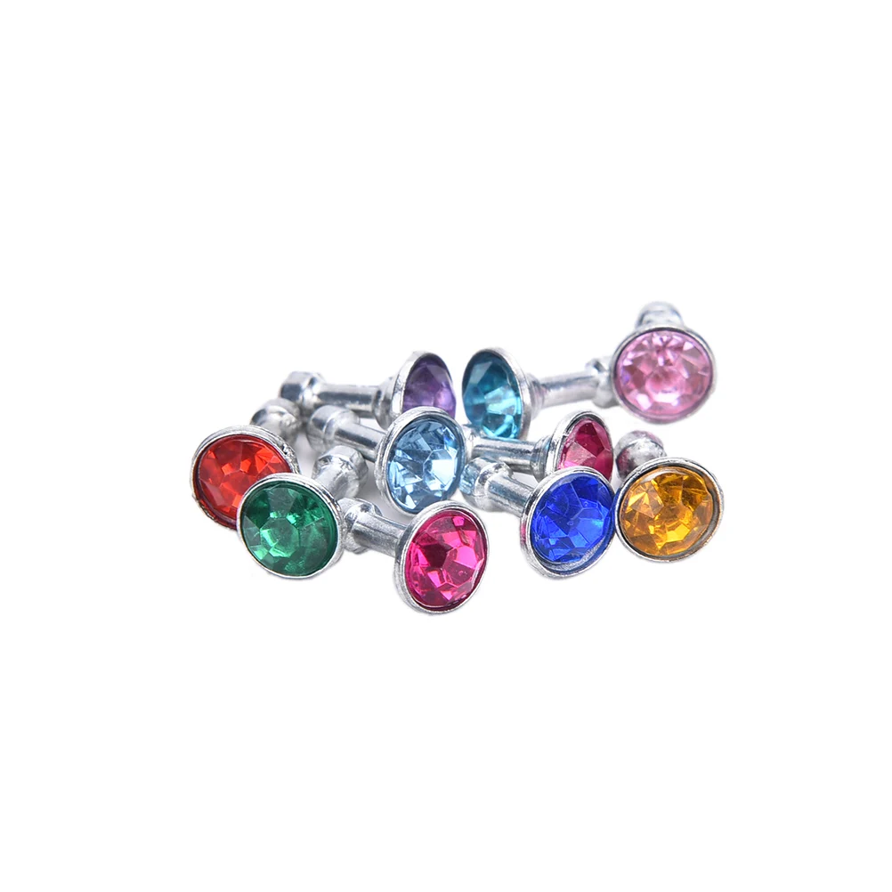 10pcs Bling Diamond Dust Plug Universal 3.5mm Cell Phone Earphone For iPhone 6 5s /Samsung /HTC Sony Headphone Jack Stopper | Мобильные