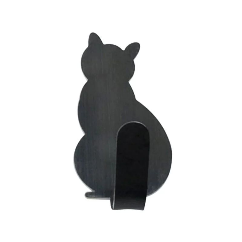Wall Mounted Stainless Steel Cat shape Hooks Coat Robe Hanging Hook Home Door Clothes Hanger key Decorative | Дом и сад