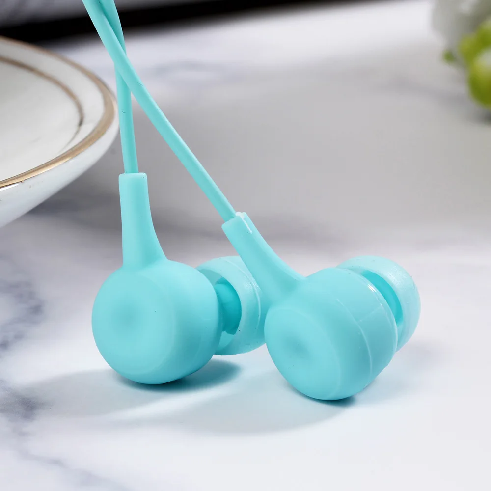 KISSCASE Универсальные наушники карамельных цветов вкладыши с микрофоном проводные