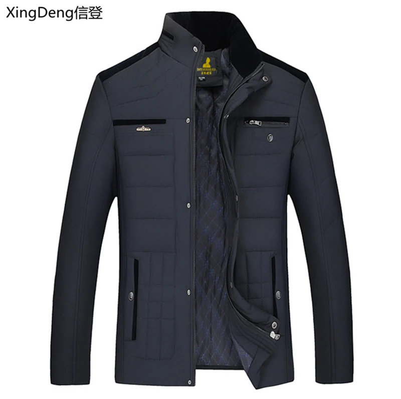 XingDeng 2020 Новинка зимняя теплая брендовая куртка Модные хлопковые мужские зимние