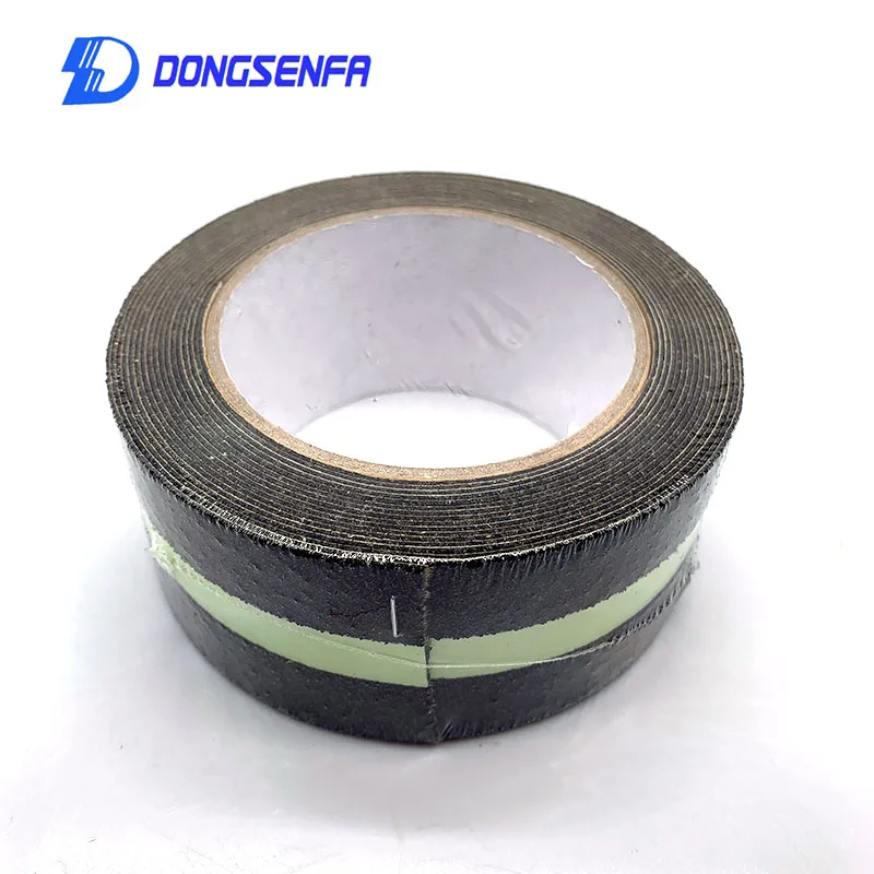 Черная противоскользящая клейкая лента DONGSENFA сигнальная с зеленой