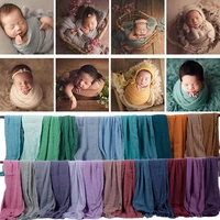 18040 cm stretch baby photo wraps blanket cotton infant newborn photography cloth accessories swaddle