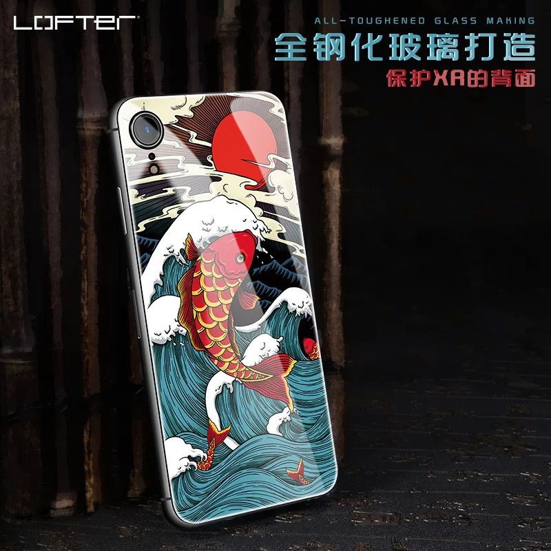 Стайлинг телефона закаленное стекло задняя пленка для iPhone XR мультфильм кои