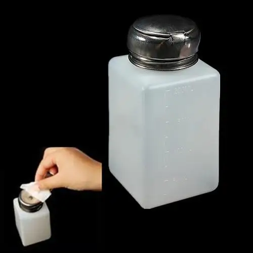 

NEW arriveral 200ml Liquid Alcohol Press Nail Polish Remover Dispenser Cleaner Pumping Bottle Refillable Bottles