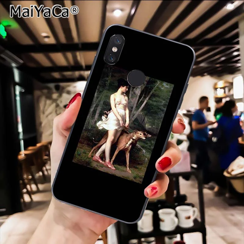 MaiYaCa забавная картина маслом сделано искусство селфи чехол для телефона Xiaomi Mi6 Mi8