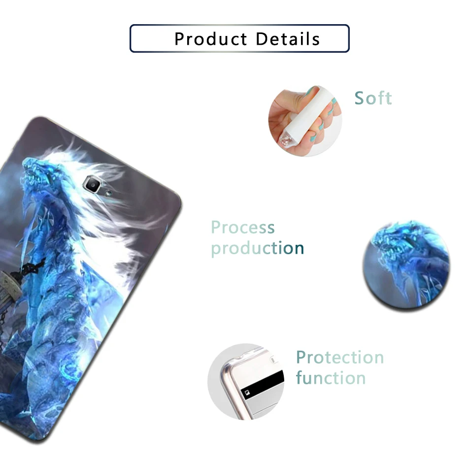 Чехол для планшета для Samsung Galaxy Tab A 7,0 9,7 10,1 A6 Sm-t585 Sm T580 T550 T555 Tab4 10,1 SM-T530 SM T530 силиконовые чехлы
