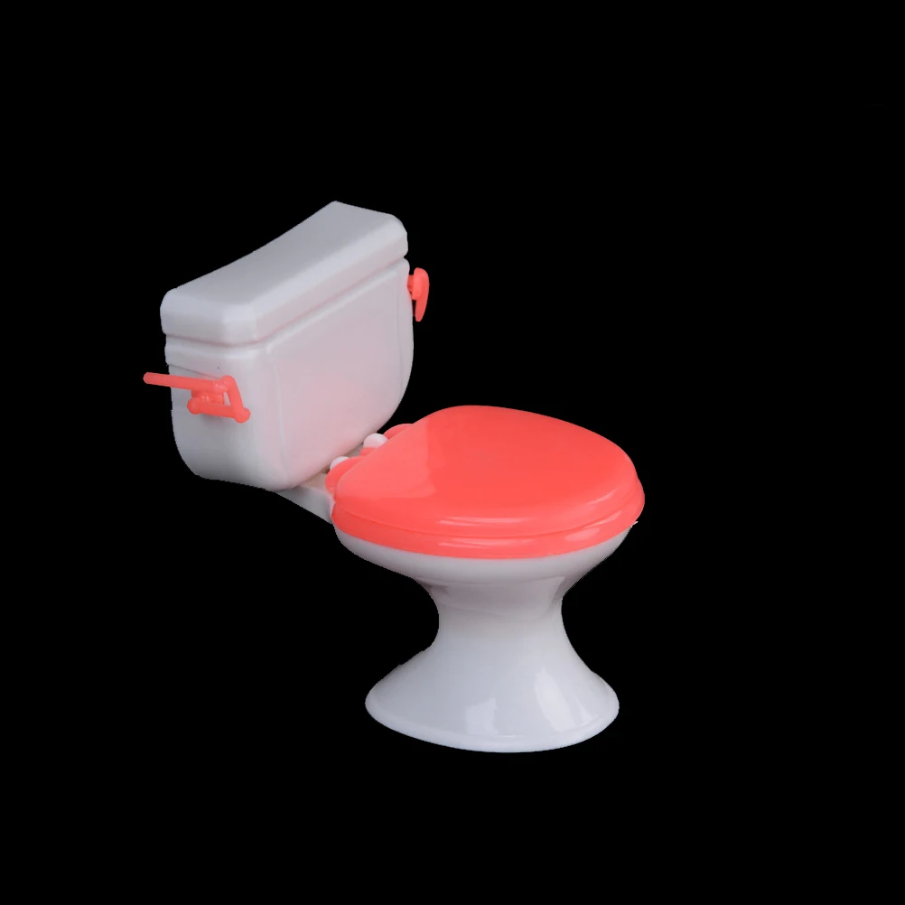 

1pcs Plastic Toilet Doll Toys Bathroom Home Furniture Princess Ocean Behalf Tool Doll Accessories High Quality