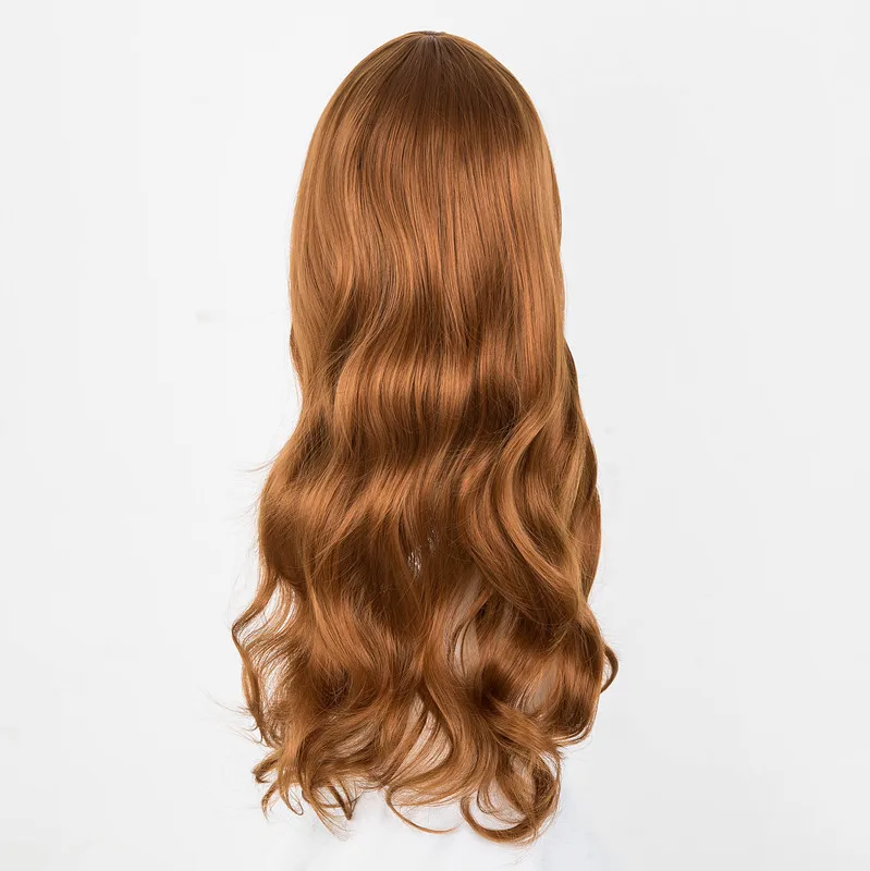 Парики Светлые желтые синтетические термостойкие с длинными вьющимися