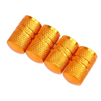 Gold Posbay, 4 шт., алюминиевая крышка клапана для автомобильных шин, золотая, серебристая, черная, воздушная крышка s, аксессуары для колес мотоцикла, велосипедная крышка клапана s, крышка - Цвет: Gold
