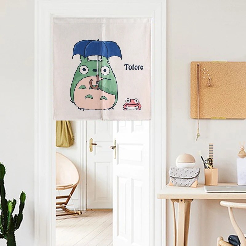 Американский стиль мультяшный дракон кошка прекрасная дверь занавески льняные