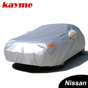 kayme waterproof full car covers sun dust rain protection car cover auto suv for nissan tiida x trail almera qashqai juke note free global shipping