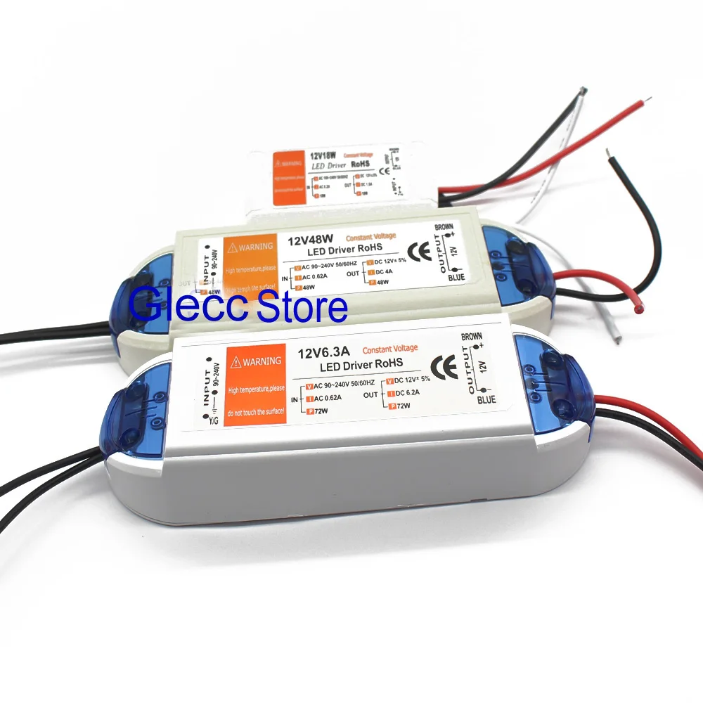 1 шт. DC12V Питание светодиодный драйвер 18 Вт/28 Вт/48 Вт/72 Вт/100W адаптер светильник ing