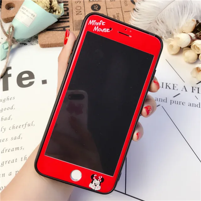 Renda мультфильм животных шаблон закаленное стекло для iPhone 7 8 6 6s плюс 3D полное покрытие протектор экрана