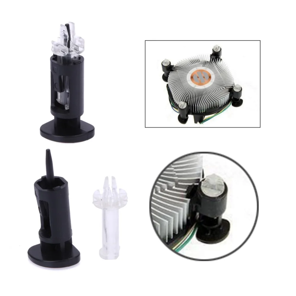 16 шт. Винт Вентилятора фиксаж Пластик винтовое крепление булавки для ПК