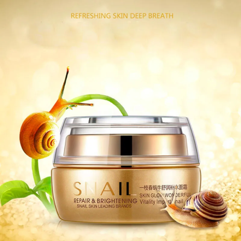 Золотая Улитка увлажняющий крем для лица отбеливающий против старения морщин