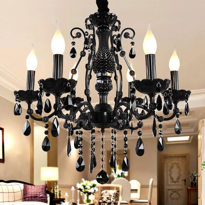 Роскошный черный с украшением в виде кристаллов светодиодный K9 хрустальная