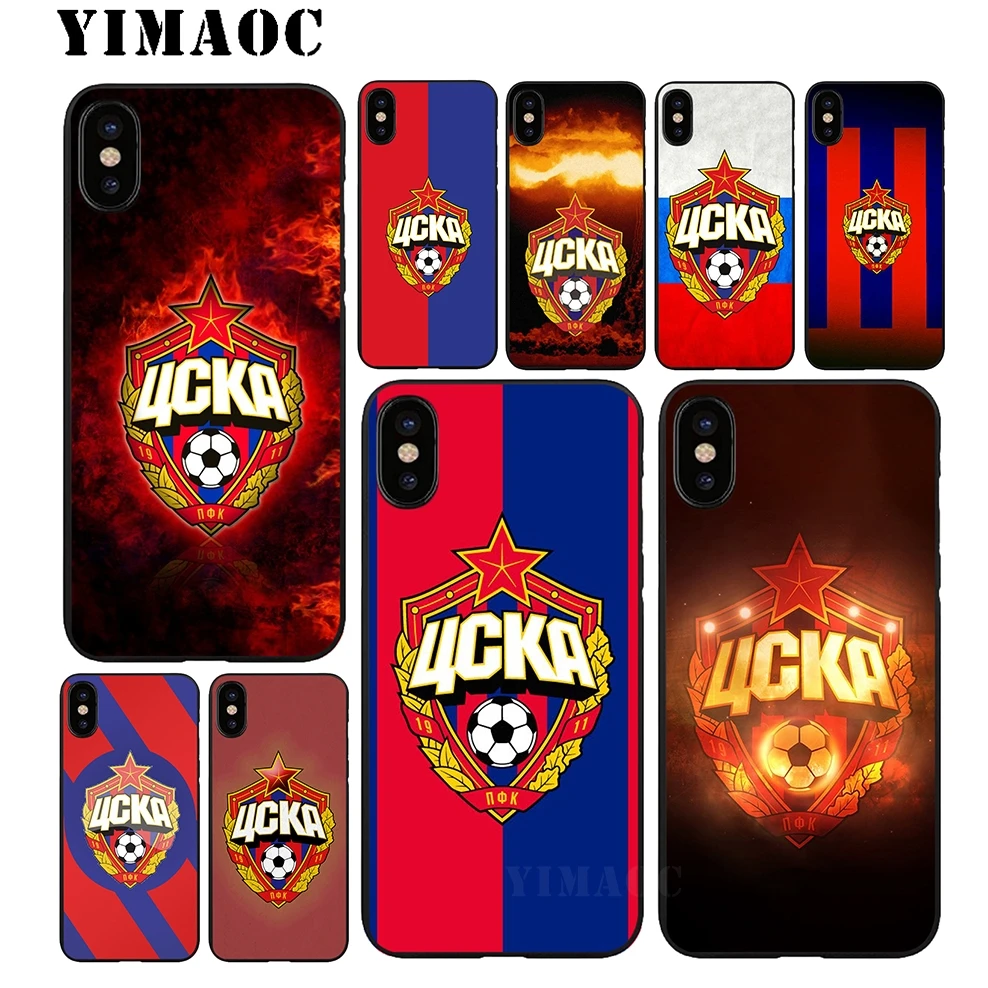 Мягкий силиконовый чехол YIMAOC ЦСКА для iPhone 11 Pro Xr Xs Max X или 10 8 7 6 6S Plus 5 5S SE |