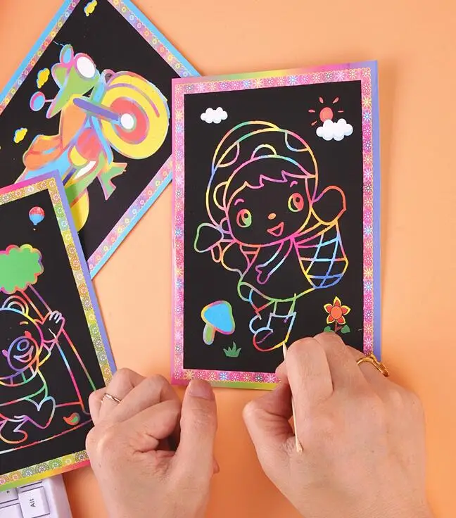 3 шт. детские развивающие игрушки для рисования с волшебными царапинами карта