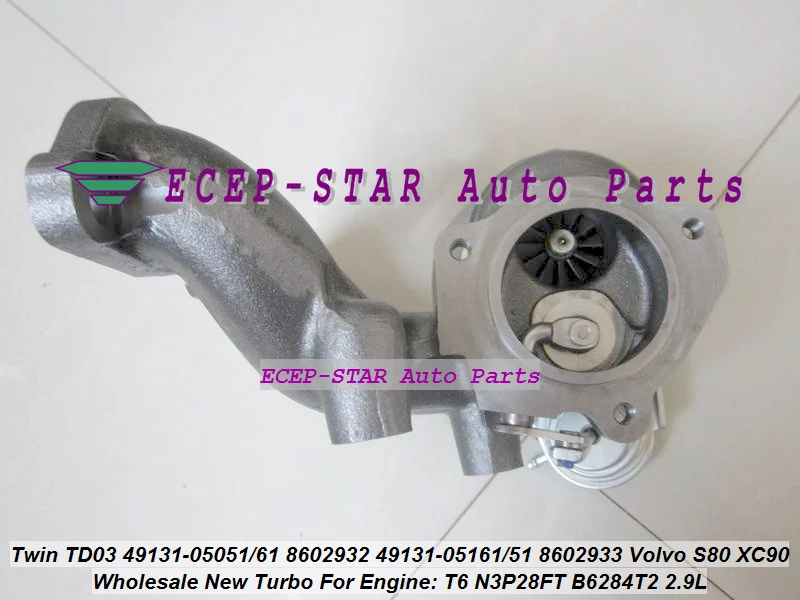 Twin Turbo 49131 05051 05061 05151 05161 8602933 8658624 для Volvo S80 XC90 N3P28FT B6284T B6284T2 2.9L 2000 |turbo turbo turbo|turbo volvovolvo |