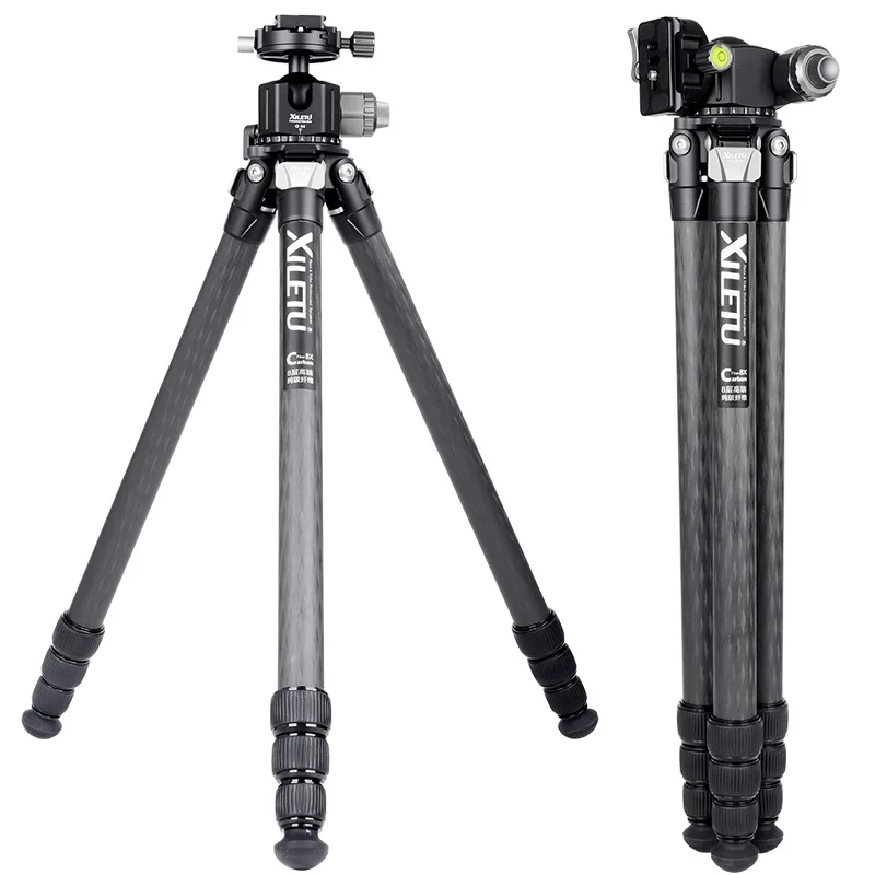XILETU XLS284C+ G44 штатив из углеродного волокна для профессиональной фотосъемки штатив для камеры с двойной панорамной шаровой головкой для DSLR Tripode