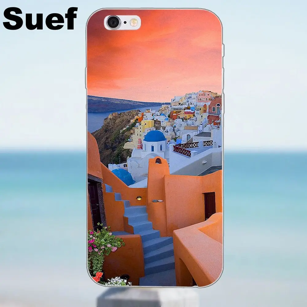Suef для iPhone 4 4S 5 5S 5C SE 6 6S 7 8 Plus X Galaxy J1 J3 J5 J7 A3 A5 2016 2017 TPU Защитный чехол греческого