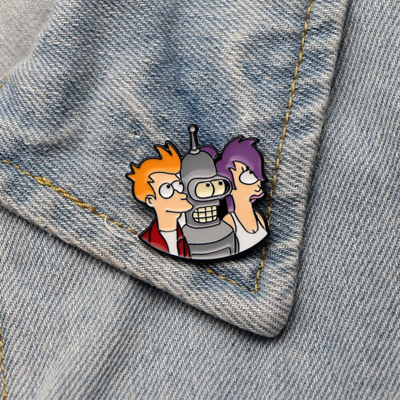 Futurama мультфильмы забавные металлические броши булавки сумки значки значок на рюкзак булавки для одежды Ювелирные изделия подарок M2759