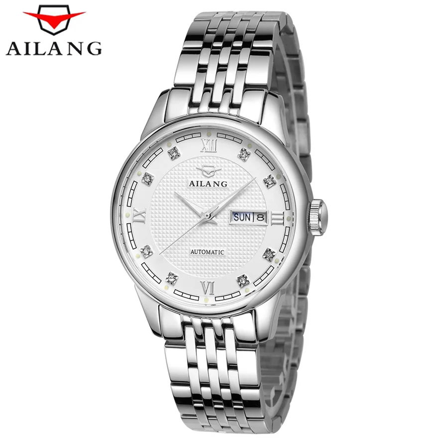 AILANG Мужские автоматические механические часы Топ Бренд роскошные из нержавеющей
