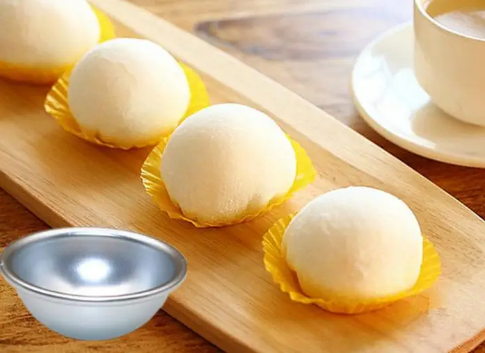 

High Quality 500 pcs Durable 3D Aluminum Alloy Sphere Bath Bomb Cake Mold Pan Tin Baking Pastry Bakeware Decorating Mould