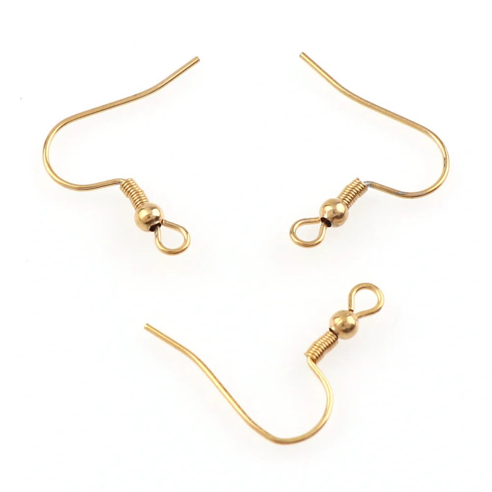 

10 Pieces Gold Stainless Steel Earring Wire Hooks Jewelry Finding Components Earrings For DIY Earring Accessories