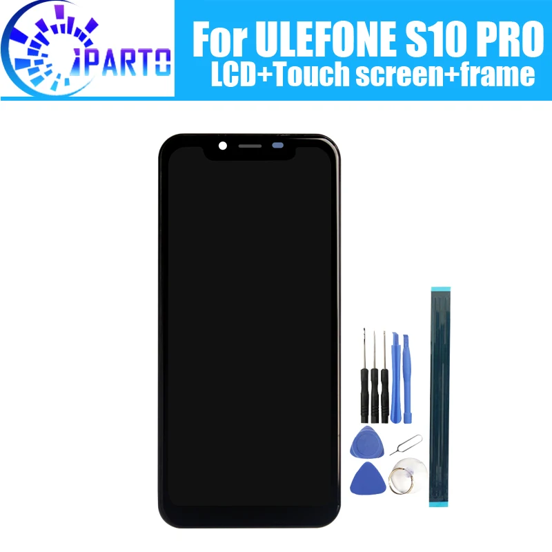 ULEFONE S10 pro ЖК дисплей + сенсорный экран дигитайзер рамка в сборе 100% Оригинальный