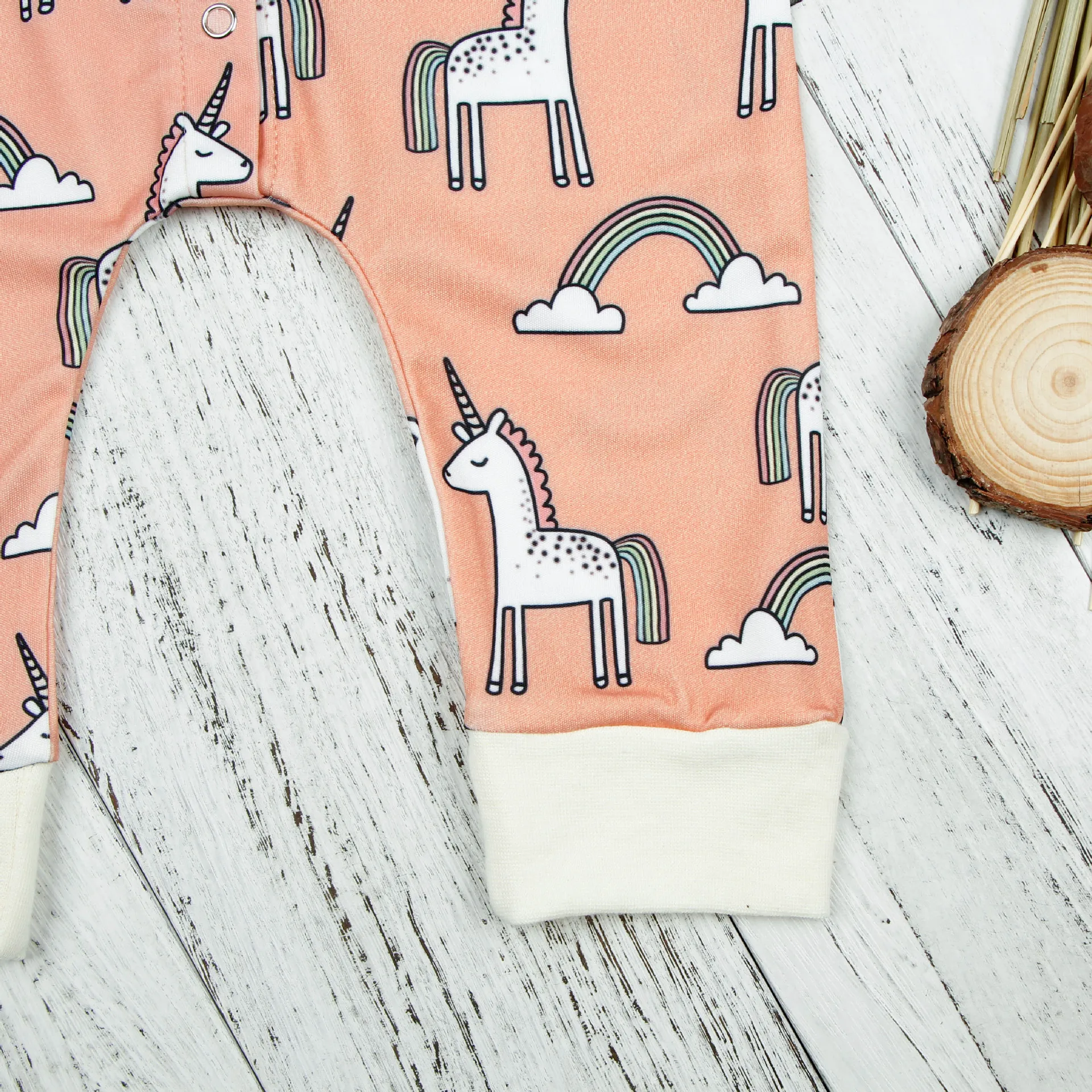 2018 Newborn Baby Clothes Spring New Cartoon Horse Rompers Long Sleeve One-pieces Rainbow Jumpsuit Boy Girl Clothing | Детская одежда и