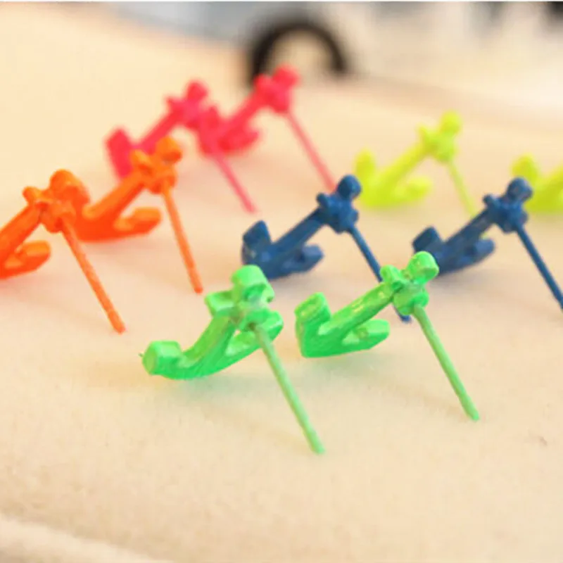 Новинка Женская Мода Милая флуоресцентная конфетная Цветовая ed Ретро Якорь