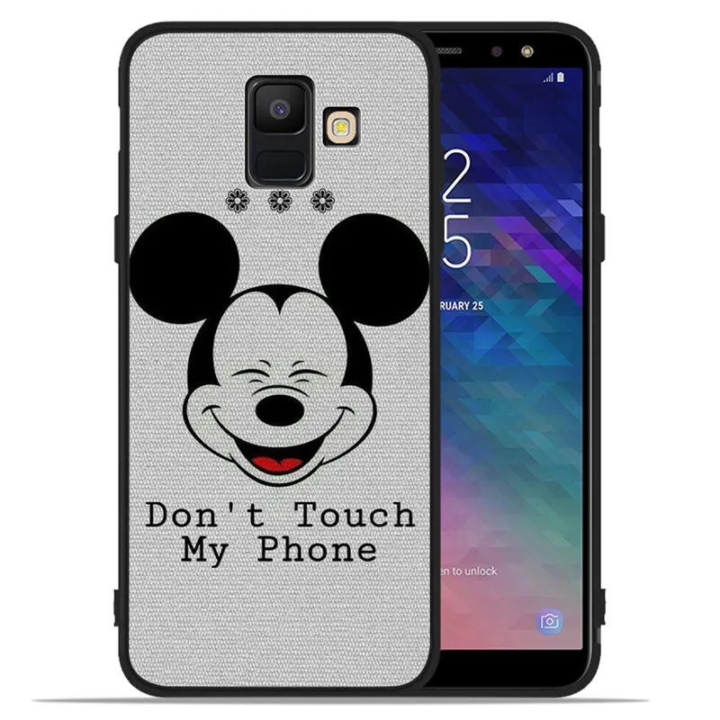 И надписью «Don't touch my phone»(не трогай мой для samsung Galaxy A9 A8 A7 A6 A5 A3 J3 J4 J5 J6 J8 плюс чехол для телефона чехол Coque Чехол-футляр мягкий - Цвет: H1342