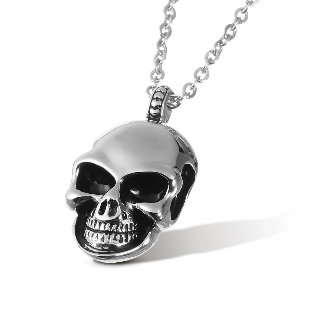 1 шт. панк готический серебряный Цвет Череп Скелет Талисманы Подвески Цепочки и