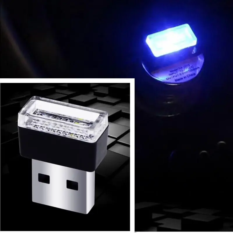 Автомобильные USB светодиодные атмосферные огни декоративная лампа аварийное