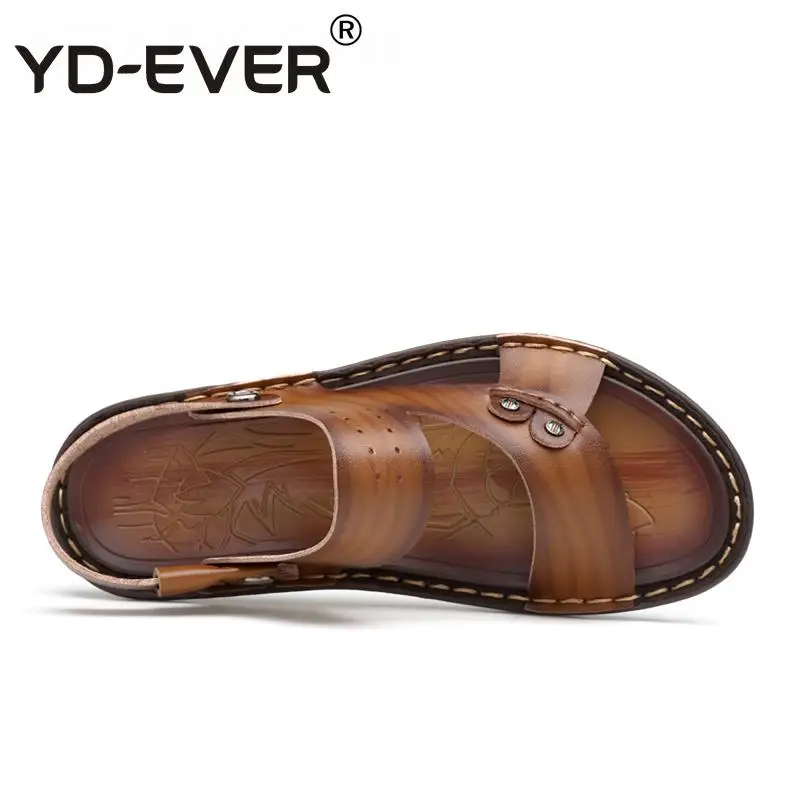 YD-EVER Лидер продаж Новинка модная летняя пляжная Мужская обувь для отдыха кожаные