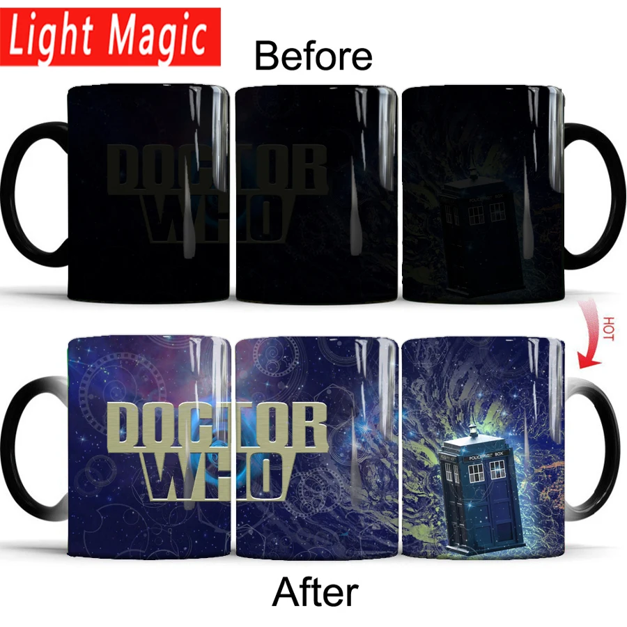 

doctor who magic mug 350ml ceramic color changing mugs heat sensitive coffee mugs cup best gift for your friends or yourself