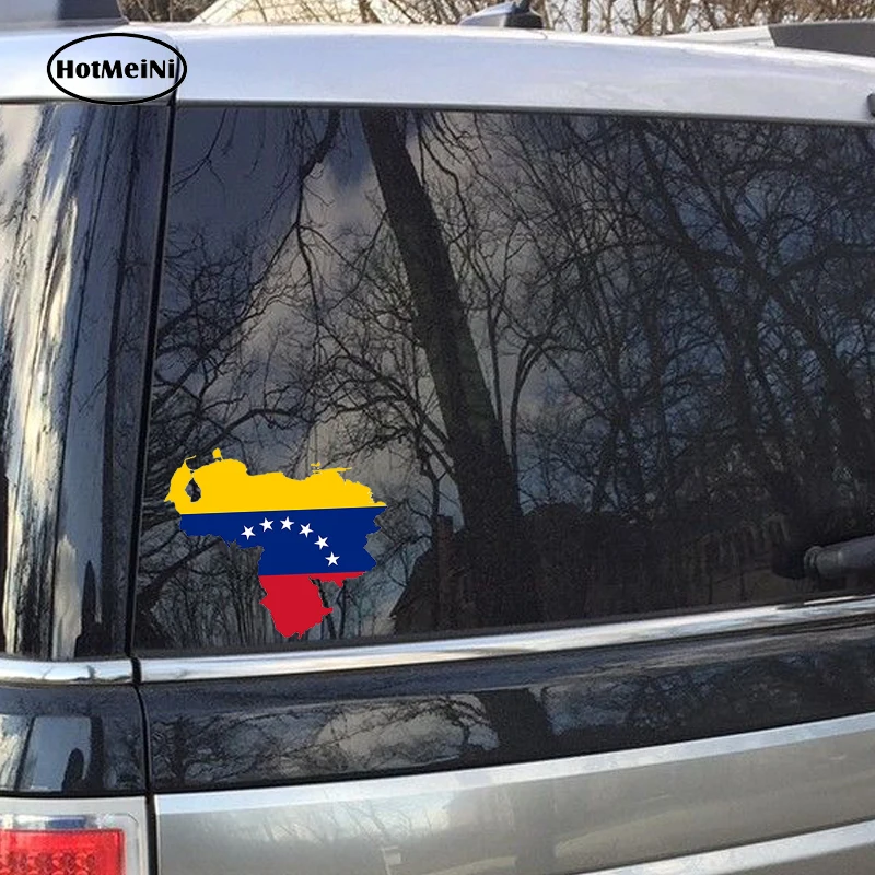HotMeiNi автомобильные аксессуары Venezuela карта флаг 3D Автомобильная наклейка силуэт для шлема холодильник двери ноутбука водонепроницаемый 13*11,7 см