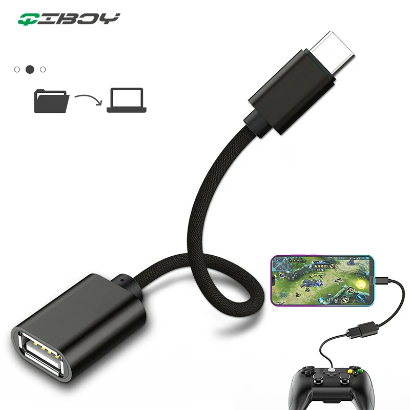 Type C USB C OTG адаптер для Xiaomi Redmi Note 7 type-C USB-C кабельный разъем для samsung S9 huawei планшет USB 2,0 OTG Adaptador